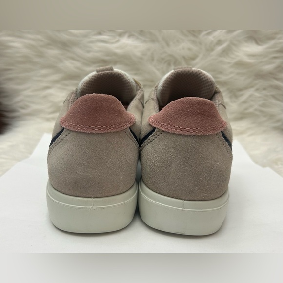 ECCO  Size 9 - 9.5 Soft Classic Retro Tie Trainers Sneaker Shoes Grey Rose - Picture 5 of 14
